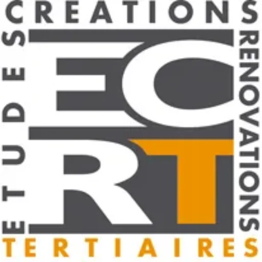 Logo de l’entreprise ECRT, experte en conception et aménagement d’espaces professionnels, alliant fonctionnalité, design et savoir-faire.